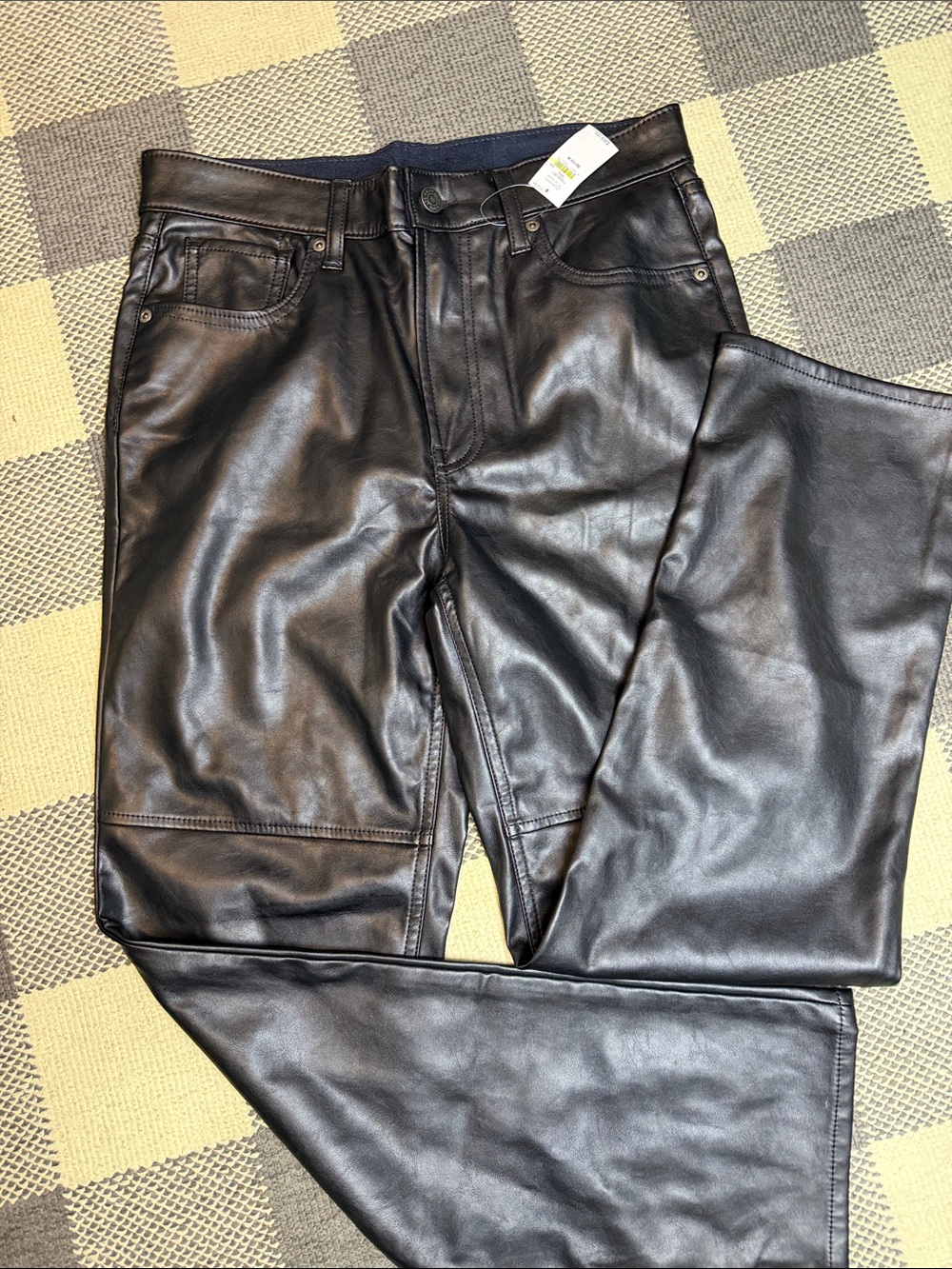 Gap Cheeky Straight High Rise Vegan Leather pants 10 - Picture 2 of 7